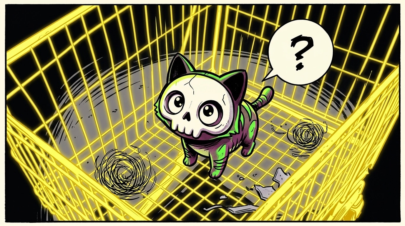 Pusty koszyk z 3D-cudkiem w środku — ktoś tu się zgubił