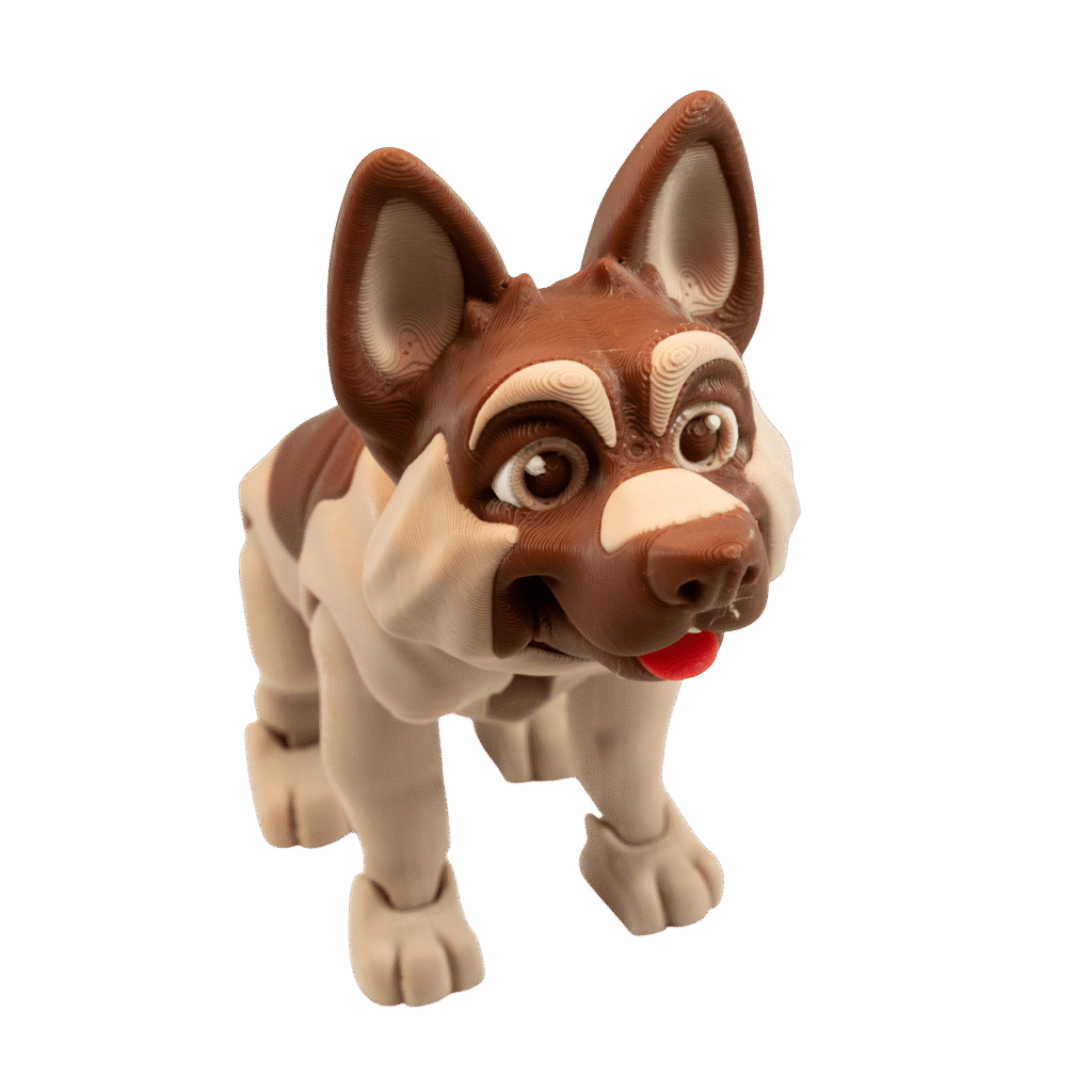 Reks – figurka owczarek niemiecki z druku 3D – zdjęcie produktu w użyciu
