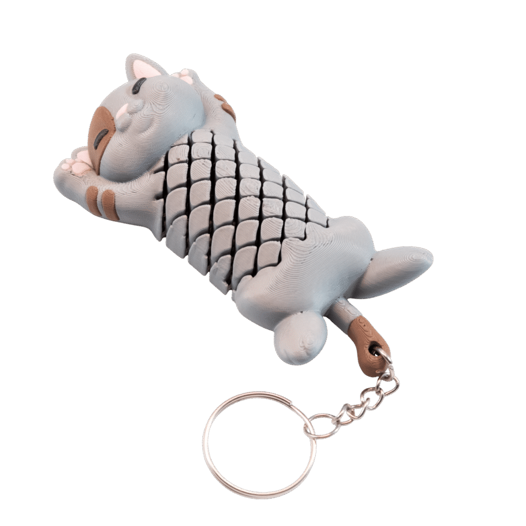 Kotek Pat - megaz brelok kot z druku 3D – zdjęcie produktu w użyciu