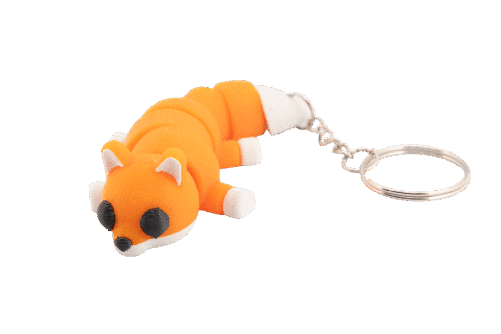 Foksig - miniz brelok lisek z druku 3d – zdjęcie produktu w użyciu