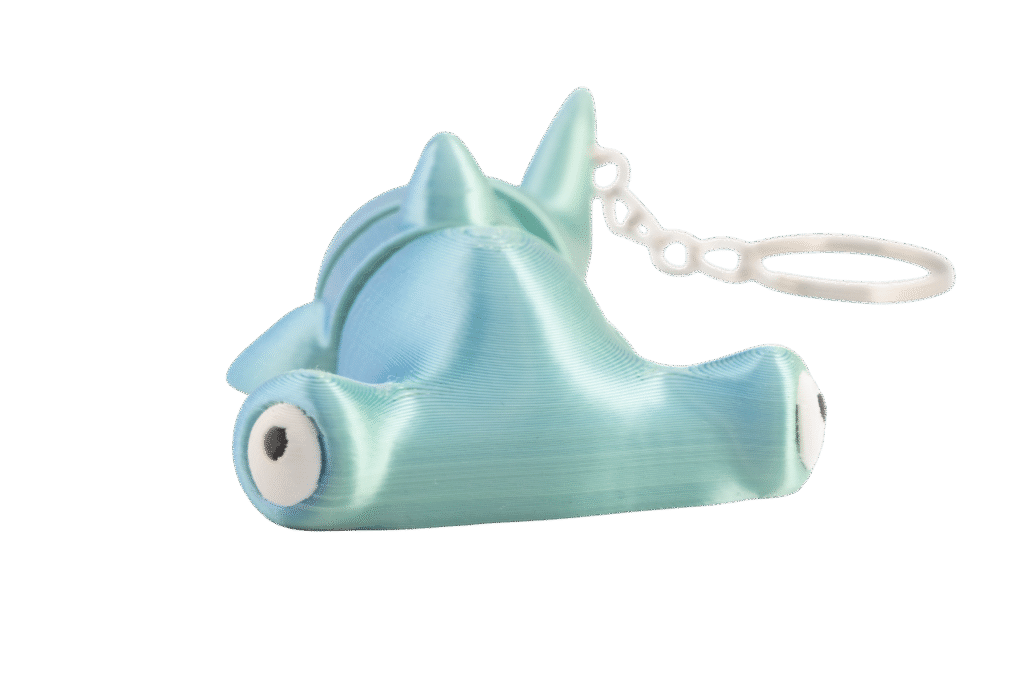 Młoteg – miniz brelok rekin młot z druku 3D – zdjęcie produktu w użyciu