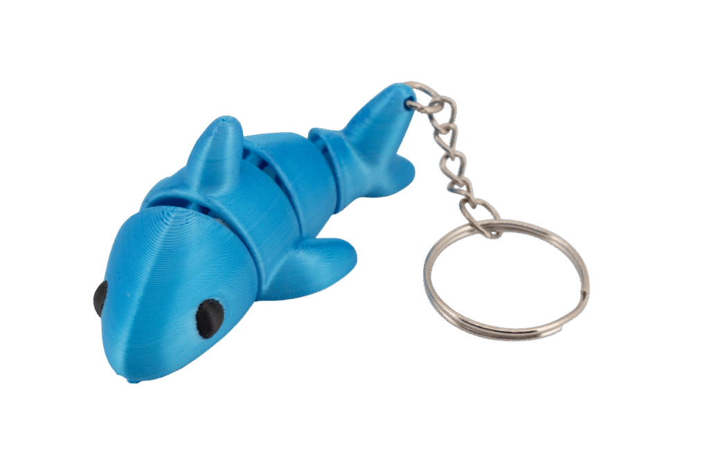 Sharg - miniz brelok rekin z druku 3d – zdjęcie produktu w użyciu