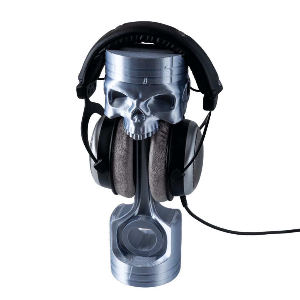 Czachotłok – stojak na słuchawki czaszka z druku 3D